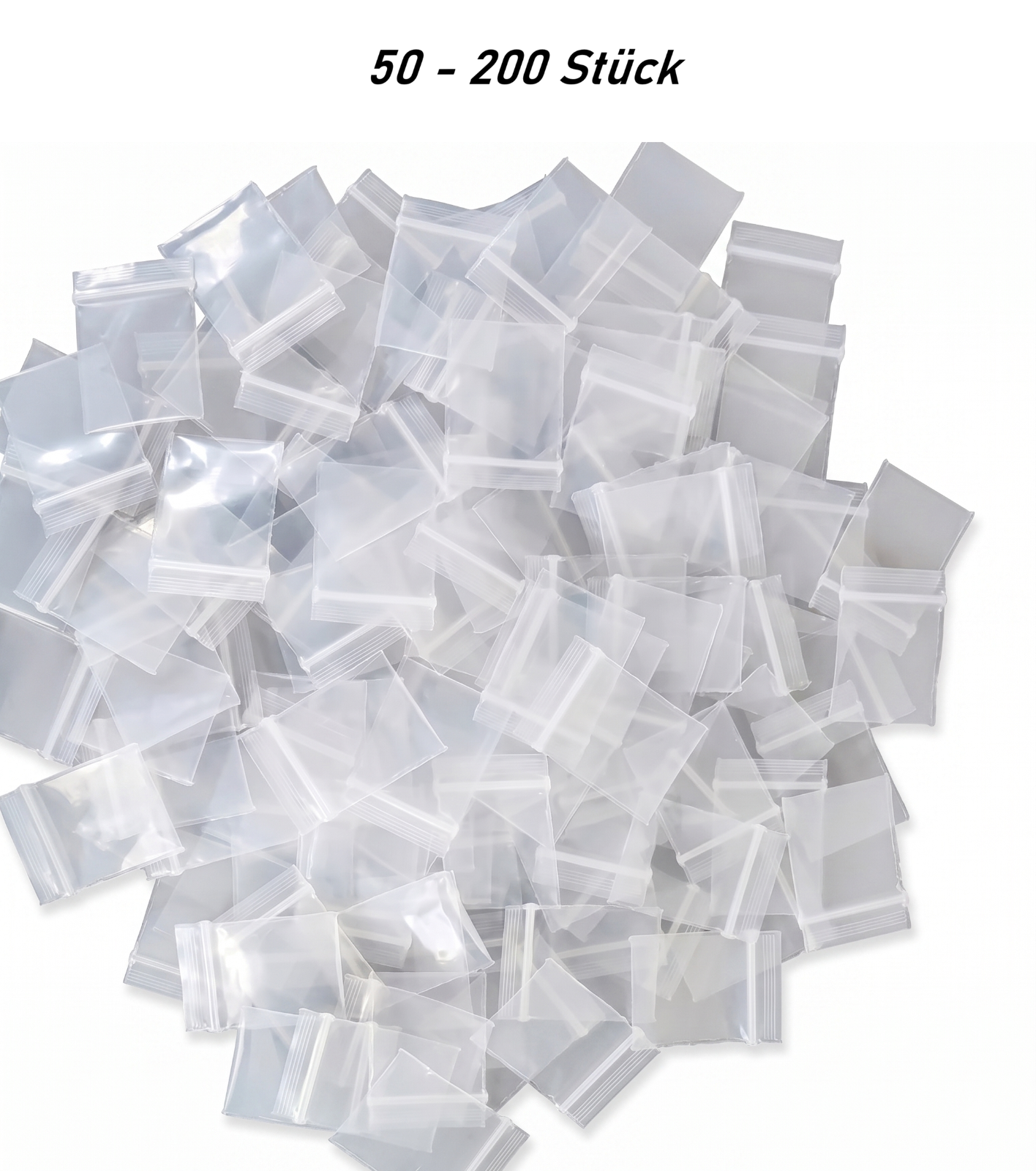 Druckverschlussbeutel Dick 2x3 cm  50-200 Stück Seal Bag Zip Beutel Folienbeutel