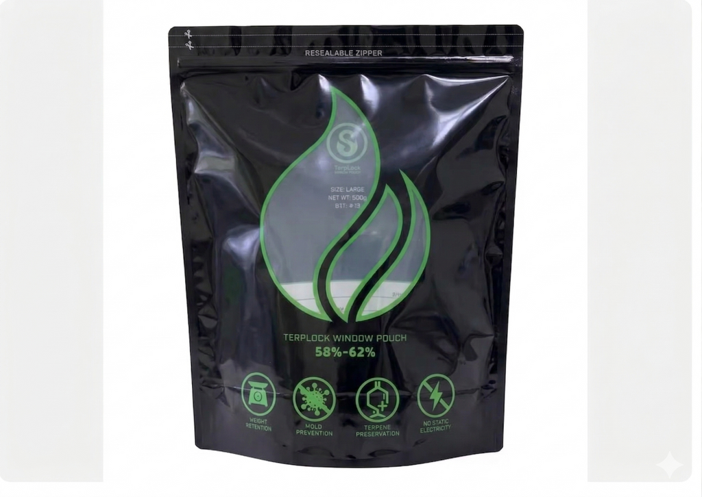 Curing Bag  10x 30g Kräuter Cannabis Aufbewahrung FreshLock 58% - 62% Terpenlock