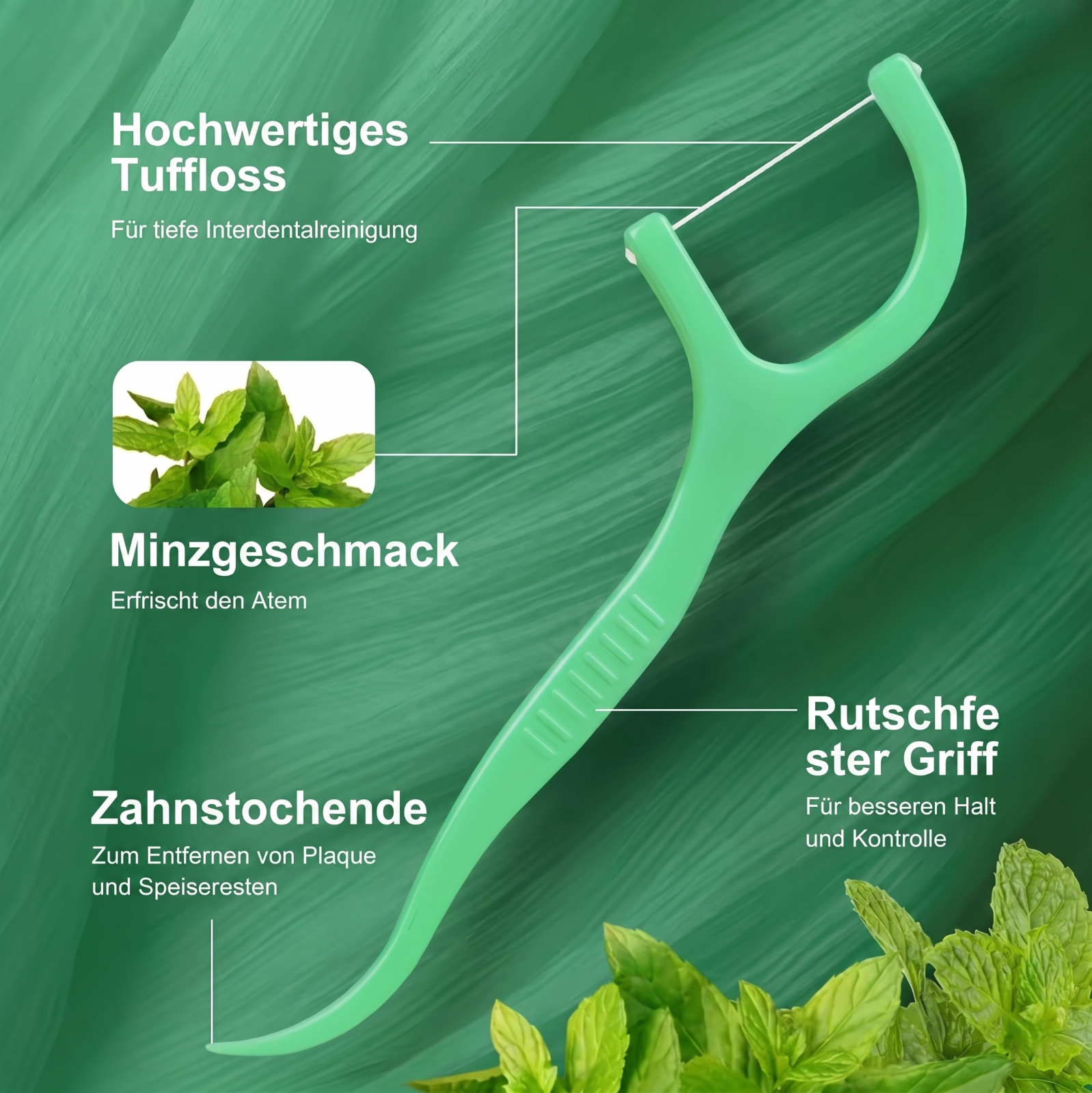 Sahnseide Sticks Minzgeschmack 450 Stück