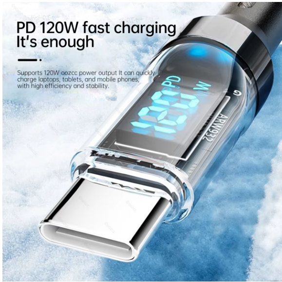 USB Ladekabel LCD Anzeige 120W