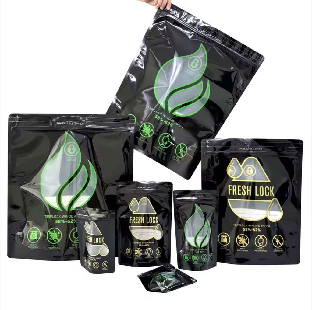 Curing Bag  10x 30g Kräuter Cannabis Aufbewahrung FreshLock 58% - 62% Terpenlock