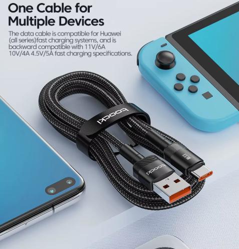 Toocki USB-C zu USB-C Datenkabel 1m Nylon PD 60W