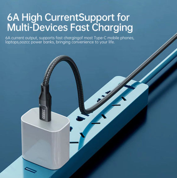 USB Ladekabel LCD Anzeige 120W Usb-A zu C Datenkabel Smartphone Energiemessung